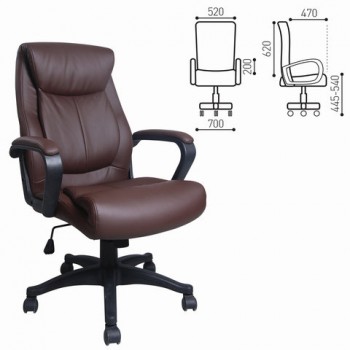 Кресло офисное BRABIX Enter EX-511 (коричневый) в Садовом - sadovyj.mebel54.com | фото