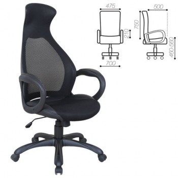 Кресло офисное BRABIX Genesis EX-517 (черное) в Садовом - sadovyj.mebel54.com | фото