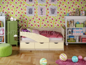 Кровать Бабочки 1,8м (Ваниль матовый) в Садовом - sadovyj.mebel54.com | фото