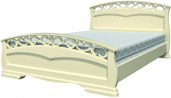 Кровать Грация-1 из массива сосны 1600*2000 Слоновая кость в Садовом - sadovyj.mebel54.com | фото