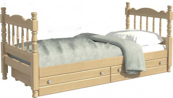 Кровать одинарная Аленка из массива сосны 800*1890 Сосна в Садовом - sadovyj.mebel54.com | фото