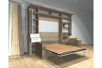 Шкаф-кровать с диваном Каролина в Садовом - sadovyj.mebel54.com | фото
